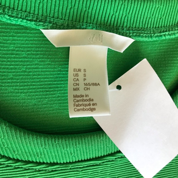 Green H&M Ribbed Dress Size Small - Picture 5 of 6